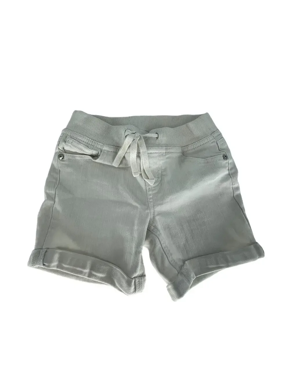 Justice Girls White Wash Denim Pull-On Jean Shorts Youth Size 8